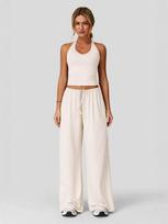 2025 TK Cross-border Comfort: Stylish Back Loose Wide Leg Long Pants Two-Piece Casual Sports Set XXXL