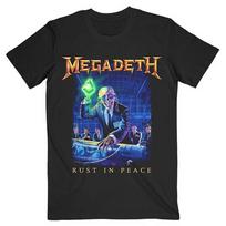 Men's Megadeth Rust In Peace Tracklist (Back Print) Slim Fit T-Shirt Mens Womens Tees Top Medium 3XL