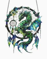 Dragon Suncatcher Modern Dragon Dreamcatcher Window, Dragons Ornament Acrylic Window Hanging, Gift for Mythical Creature Lovers, Home Wall Room