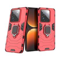 Realme GT7 Pro 5G dėklas, atsparus smūgiams šarvai Protect Funda, skirtas Realme GT 7 Pro GT7Pro 7Pro magnetinio žiedo stovo dangtelis For Realme GT7 Pro raudona