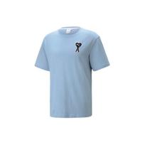 Puma x Ami Tee Faded Denim Unisex Tops Blue 535992-73 XS