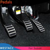 Nerūdijančio plieno automobilio pedalai Dujų ir stabdžių pedalo dangteliai Suzuki Jimny Jimni Swift Dzire Ciaz Wagonr Ertiga Baleno AT