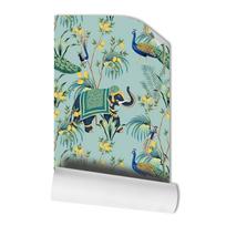 Chinoiserie Garden Botanical Wallpaper Floral Bird Contact Paper Peel and Stick Wall Paper Mural for Living Room Bedroom Cabinet 38x120CM