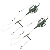 2Pcs Europn     Line Carp Nesting Device Fishing Set Carp Fishing Bait Feeder