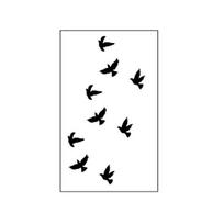 Flying Black Bird Removable Tattoo Body Art Waterproof Sexy Transfer Sticker for Unisex