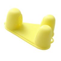 1/3Pcs Silicone Snack Clip Food Grade Chips Nuts Cookies Finger Clamp Dirty Hands Prevention Anti-Slip Food Picking Three Finger Cot yellow