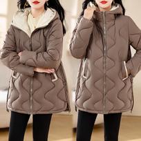 Women's Winter Mid-Length Korean Style Thicken Cotton Jacket Coat Medium