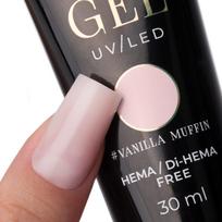 Akrilo gelis Polygel Statybinis gelis priauginimui Akrilo gelis Molly Nails Hema/Di-Hema be Vanilla Muffin 30 ml