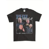 Men's Retro Phil Mitchell Face Icon T-Shirt - 90s Soft Breathable Iconic Signature Print, Casual Crew Neck Short Sleeve Tee Suitable for All Seasons S