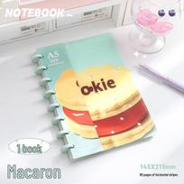 Cross-border Mushroom Button Hole-Punched Replaceable Loose-Leaf DIY Notebook