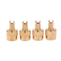 4Pcs Tire Valve Stem Cap Metal Slotted Head Stem Cover With Core Removal Tool Wheel Valve Covers For Auto Motorcycle auksas