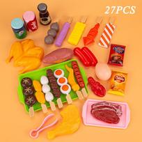 Kids Simulation Barbecue Sushi Pretend Food Toy Simulation Sashimi Japanese Cuisine Fried Chicken Bbq Set Cooking Play House Toy