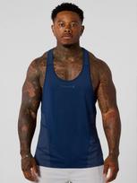Youngla Men's Summer Tank Top for Gym Running Casual Workout Breathable Print Vest S mėlyna