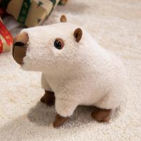 Cute cute lotus leaf capybara doll plush toy kapibara doll children's company soothing doll 36cm（0.35kg） brown