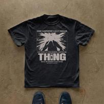 The Thing filmo plakato marškinėliai John Carpenter siaubo filmas Marškinėliai Grafinis marškinėlis Trumpomis rankovėmis Marškinėlis Aš XXL gray