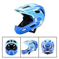 Kids Full Face Helmet Bicycle Scooter Skateboard Balance Bike With LED Light CE CPSC Certified S Head Circumference 51-54 cm