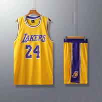 (Yellow 24#, XXXXXL) Lakers Kobe Bryant adult and children's jersey set 110cm