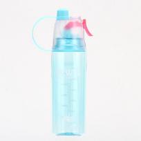 Food grade safe plastic sports spray water cup Multi function water spray bottle Student children's creative military training water cup pink