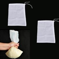 2 Pcs Milk Fine Nylon Strainer Bag Juices Cheese Filter Mesh Cloth 15x20cm/5.90x7.87''