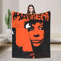 Travel Lady Gaga Mayhem 2025 Album  Throw Blanket  Flannel Bedspread For Couch Bed Street Trend Sofa Bed Cover 30x40in red