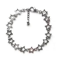 Korean Version Alloy Material Hollow Five-pointed Star Retro Bracelet Female Cold Wind Fashion Simple Hip-hop Jewelry 1