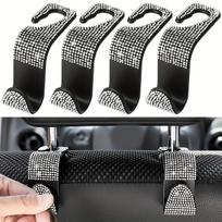 4Pcs Car Diamond Hook Seat Backrest Hook Decoration Car Seat Back Back Multi-function Invisible Car Hook