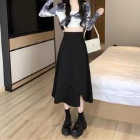 Autumn High-End Maternity Mid-Length Loose Casual Skirt with Belly Support L