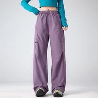 2026 Women's Outdoor Waterproof Dopamine Color Hiking Pants Casual Loose Fit Large