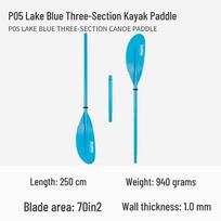 KOETSU P05 Kayak & Canoe Three-Section Double-Bladed Paddle blue