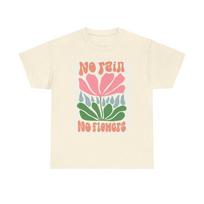 Be Lietaus Nėra Gėlių Grafinis Marškinėlis Vyrams Moterims Marškinėliai Viršus 70-ųjų Nuotaika Retro Unisex Storo Medvilnės Marškinėlis 4XL