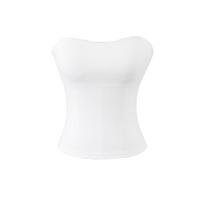 Kardashian Style Strapless Nude Tank Top with Chest Pads and High Elasticity for Women Large