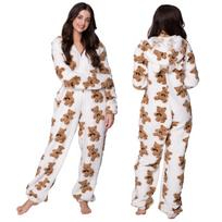 PIŻAMA ONESIE Kigurumi Kombinezon Przebranie Kostium ECRU MISIE [ONESIE9]