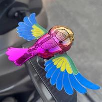 Accompanying Birds Car Flapping Birds Fly Decorations Wind Accompanying Rearview Mirror Helmet Hood And Motorcycle Decoration 1pcs-blue wing