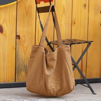Large Capacity Canvas Tote Bag - Solid Color, Korean Style, Ideal for Shopping, Commuting, and Students.
