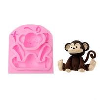 Animal Silicone Fondant Mold Monkey Rabbits Cake Decoration Molds Elephant Giraffe Resin Sugarcraft Mold Epoxy Mold rožinė