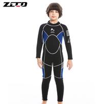 3MM Kids' Full Body Wetsuit - Warm, Long Sleeve Swimsuit for Boys & Girls, Snorkeling, Surfing, UV & Jellyfish Protection Small