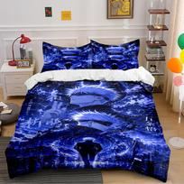 Anime-Inspired Bedding Set with Blue Design Bedding set (1 duvet cover, 2 pillowcases, duvet not included) 135x200cm