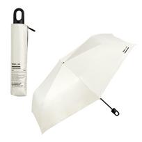 IZA Parasol with Integrated Carabiner Large Light Rib Wpc. Men's Handle, & Hook, 100% Blocking, Off-White, Length 60cm, ZA022-001-102