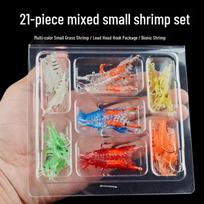 Luminous Soft Bait Grass Shrimp with Hook for Bass & Mandarin Fish