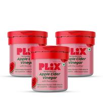 Plix The Plant Fix Apple Cider Vinegar Effervescent Mini Watermelon Flavor Tablets Easy Daily Wellness Drink 3 Tablets X  Pack of 3