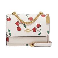 Coach Klare 18 Heart Cherry Print Leather Crossbody Bag Women bags White CE656-IMCAH Basic Set (Bag+Dust Bag) white