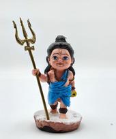 TreegoArt Handcrafted Compact Little Shiva Statue Murti for Home Temple Showpiece for Pooja and Gifting - 3.5 Inches Height (Pack of 1) 3.5 Inches Height