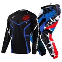 motocross gear set for kids Youth Jersey Pant Kits child green Motorcycle black 3 4 5 6 7 8 9 10 year Off-road suit blue orange Enduro cross boy girl L-24