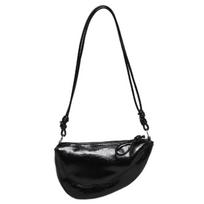 PU Leather Retro Saddle Bag Korean Style Solid Color Crossbody Bags Fashion Design Shoulder Bag Versatile Dumplings Bag Outdoor