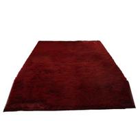 Plush Bedroom Rug Shaggy Carpet 19.69 in Solid Color Soft Non-Slip Backing x vyno raudonos spalvos
