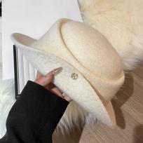 Elegant Black Felt Hat British Style Women Jazz Hat Vintage Hepburn Style Flat-top Cap  Funeral
