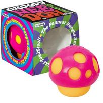 Groovy Needoh Shroom Squishy Fidget Mushroom Squeeze Vent Stress Ball Soft Dough Sensory Toy for Office Anxiety Relief Relax