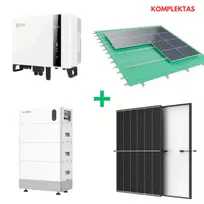 5 kW saulės elektrinės įranga + 11 kWh energijos kaupiklis Solis, Dyness, Trina