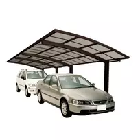 Portoforte dviguba automobilių stoginė, Tandem versija - matinė ruda