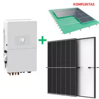 10 kW hibridinės saulės elektrinės komplektas, Deye + Trina + tvirtinimo konstrukcija